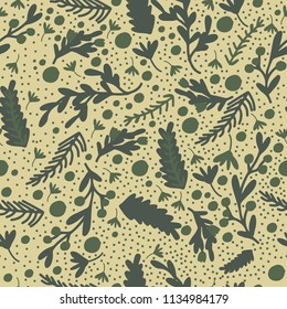 Floral seamless pattern for your design. Vector illustration
