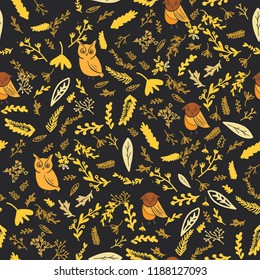 Floral seamless pattern for your design. Natural wallpaper design 