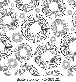 Nahtloses Blumenmuster für Ihr Design. Vektorgrafik