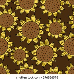 Floral seamless pattern for your design. Vector illustration
