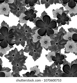 floral seamless pattern. For your fabric design, postcards, wedding invitations, birthday, Valentine's day and more. Vector illustration.