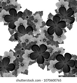 floral seamless pattern. For your fabric design, postcards, wedding invitations, birthday, Valentine's day and more. Vector illustration.