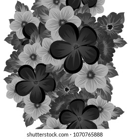 floral seamless pattern. For your fabric design, postcards, wedding invitations, birthday, Valentine's day and more. Vector illustration.