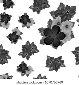 floral seamless pattern. For your fabric design, postcards, wedding invitations, birthday, Valentine's day and more. Vector illustration.