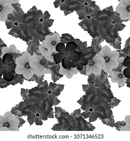 floral seamless pattern. For your fabric design, postcards, wedding invitations, birthday, Valentine's day and more. Vector illustration.