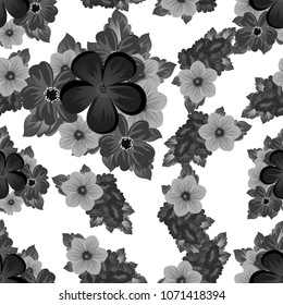 floral seamless pattern. For your fabric design, postcards, wedding invitations, birthday, Valentine's day and more. Vector illustration.