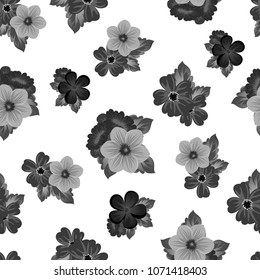 floral seamless pattern. For your fabric design, postcards, wedding invitations, birthday, Valentine's day and more. Vector illustration.