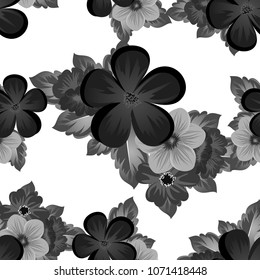 floral seamless pattern. For your fabric design, postcards, wedding invitations, birthday, Valentine's day and more. Vector illustration.