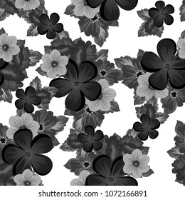 floral seamless pattern. For your fabric design, postcards, wedding invitations, birthday, Valentine's day and more. Vector illustration.