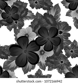floral seamless pattern. For your fabric design, postcards, wedding invitations, birthday, Valentine's day and more. Vector illustration.