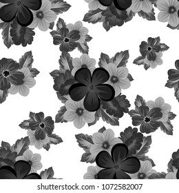 floral seamless pattern. For your fabric design, postcards, wedding invitations, birthday, Valentine's day and more. Vector illustration.