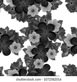 floral seamless pattern. For your fabric design, postcards, wedding invitations, birthday, Valentine's day and more. Vector illustration.