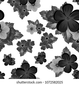 floral seamless pattern. For your fabric design, postcards, wedding invitations, birthday, Valentine's day and more. Vector illustration.