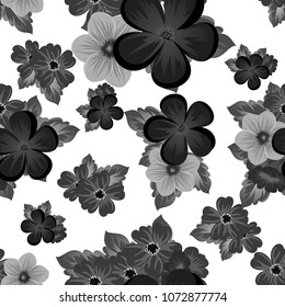 floral seamless pattern. For your fabric design, postcards, wedding invitations, birthday, Valentine's day and more. Vector illustration.