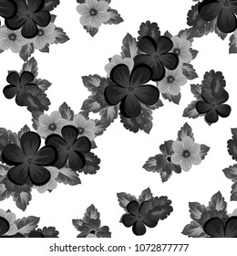 floral seamless pattern. For your fabric design, postcards, wedding invitations, birthday, Valentine's day and more. Vector illustration.