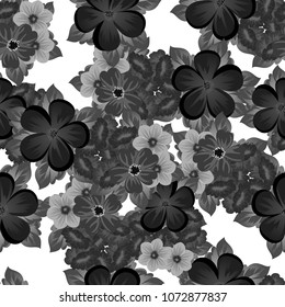floral seamless pattern. For your fabric design, postcards, wedding invitations, birthday, Valentine's day and more. Vector illustration.