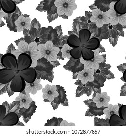 floral seamless pattern. For your fabric design, postcards, wedding invitations, birthday, Valentine's day and more. Vector illustration.