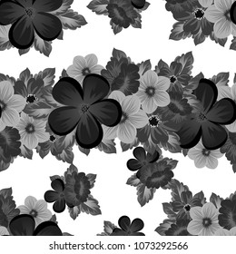 floral seamless pattern. For your fabric design, postcards, wedding invitations, birthday, Valentine's day and more. Vector illustration.