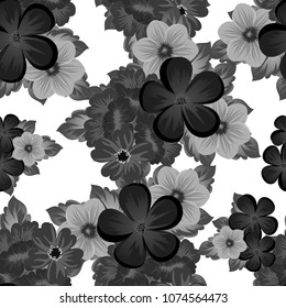 floral seamless pattern. For your fabric design, postcards, wedding invitations, birthday, Valentine's day and more. Vector illustration.