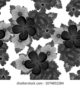 floral seamless pattern. For your fabric design, postcards, wedding invitations, birthday, Valentine's day and more. Vector illustration.