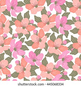 Floral seamless pattern.Colorful vector print.Textile texture