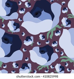 Floral seamless pattern.Colorful vector textile print.Textile texture