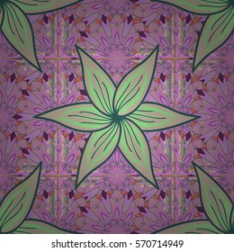 Floral seamless pattern.Flower Garden.vector floral illustration in vintage style