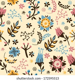 Floral seamless pattern.Gentle background. (vector)