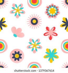 Floral seamless pattern.Modern abstract design for paper, wallpaper, cover, fabric and other users. Vector illustration.