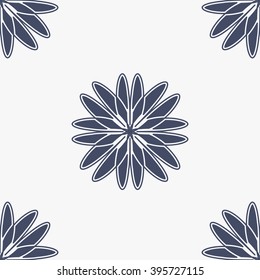 Floral Seamless Patterns. Arabic motive. Vintage decorative elements.Vector.