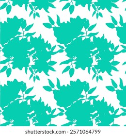 floral seamless patterns. Meadow plants, leaves, leaf and flowers. All over print. Botanical collage in modern flat style. Floral silhouettes. black and white print. Floral drawings collection.
