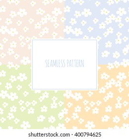 Floral Seamless Patterns Set 