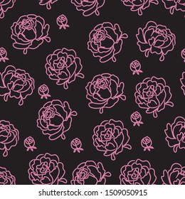 Floral seamless patterns vector cool background trendy flowers 
