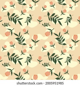 Floral seamless patterns. Vector design for paper, cover, interior decor
