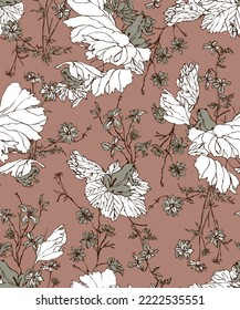 Floral seamless patterns. vector design for paper, cover, fabric, interior decor and other users.