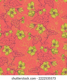 Floral seamless patterns. vector design for paper, cover, fabric, interior decor and other users.