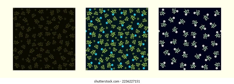 Floral seamless patterns. Vector design for paper, cover, fabric, interior decor and other users
