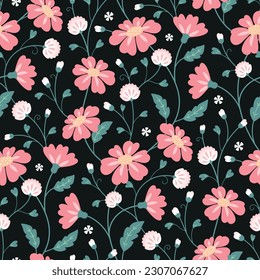 Floral seamless patterns. Vector design for paper, cover, fabric, interior decor, textiles, fashion and giftware