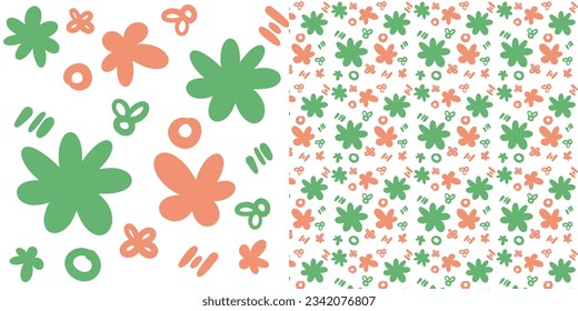 Floral seamless patterns. Vector design for paper, cover, fabric, interior decor and other users
