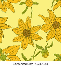 Floral seamless patterns  Vector illustration eps10