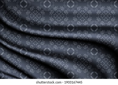 Floral seamless patterns.Blue silk background textile ornaments.Plant texture for fabric, wrapping, wallpaper and paper. Decorative print.Vector illustration.Eps10
