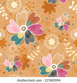 Floral seamless pattern.Seamless pattern can be used for wallpaper, pattern fills, web page background,surface textures.
