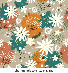Floral seamless pattern.Seamless pattern can be used for wallpaper, pattern fills, web page background,surface textures.