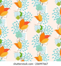 Floral seamless pattern.vector background with ivy leaves. vector illustration, endless backdrop