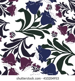Floral seamless pattern.Vector colorful print.Textile texture