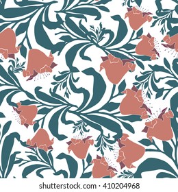Floral seamless pattern.Vector colorful print.Textile texture