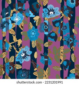 Floral seamless pattern.Vector design for paper, fabric and other surface