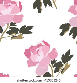 Floral seamless pattern.Vector seamless textile texture.Colorful textile print.