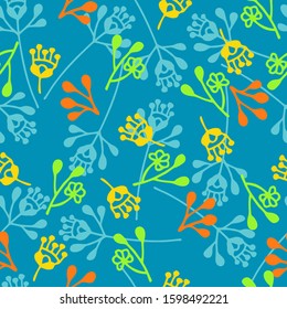 floral seamless repeat pattern vector