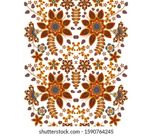 Floral seamless strip. Floral wallpaper. Vector